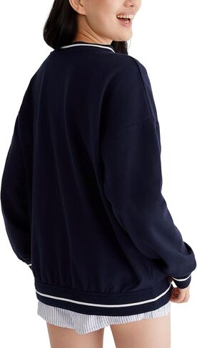 AEROPOSTALE Women's Malibu Athletic Oversized V-neck Sweatshirt in Saudi Arabia