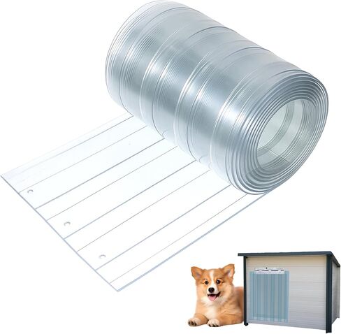 Plastic Door Strips 7.8’ x 7.1", Clear Vinyl Strip Curtain 0.08" Thickness, Smooth Plastic Door Curtain for Walk in Cooler Commercial Entry, DIY Dog Cat House Entry in Saudi Arabia