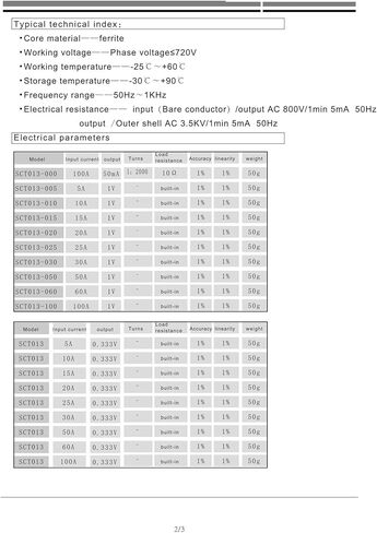 مستشعر التيار المتردد لمحول التيار المنفصل SCT013-000 100A/50mA in Kuwait