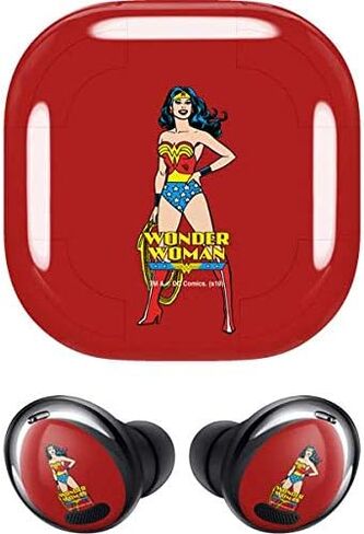 Skinit Decal Audio Skin Compatible with Samsung Galaxy Buds Pro - Officially Licensed Warner Bros Wonder Woman Portrait Design in Saudi Arabia