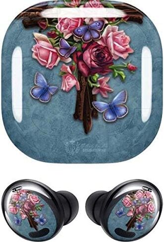 Skinit Decal Audio Skin Compatible with Samsung Galaxy Buds Pro - Tate and Co. Flower Cross Design in Saudi Arabia