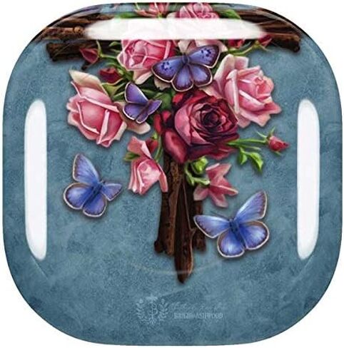 Skinit Decal Audio Skin Compatible with Samsung Galaxy Buds Pro - Tate and Co. Flower Cross Design in Saudi Arabia