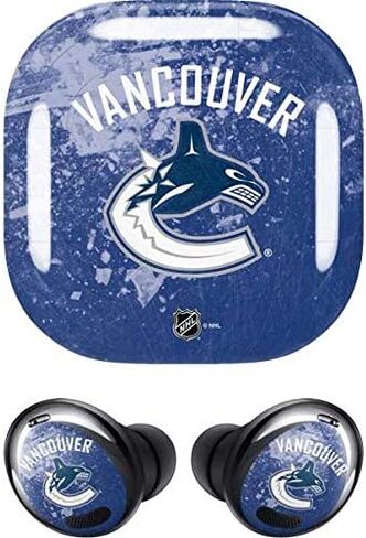 Skinit Decal Audio Skin Compatible with Samsung Galaxy Buds Pro - Officially Licensed NHL Vancouver Canucks Frozen Design in Saudi Arabia