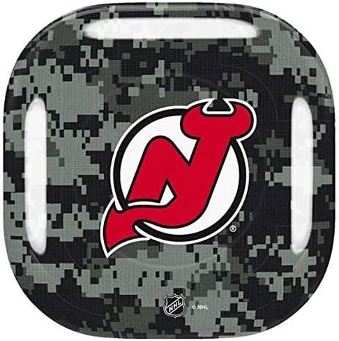 Skinit Decal Audio Skin Compatible with Samsung Galaxy Buds Pro - Officially Licensed NHL New Jersey Devils Camo Design in Saudi Arabia