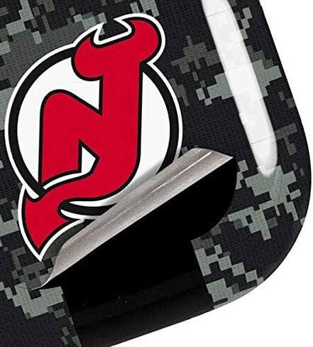 Skinit Decal Audio Skin Compatible with Samsung Galaxy Buds Pro - Officially Licensed NHL New Jersey Devils Camo Design in Saudi Arabia