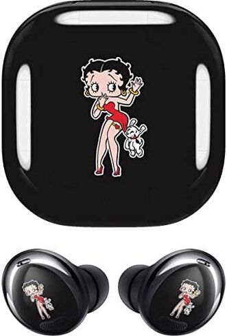 Skinit Decal Audio Skin Compatible with Samsung Galaxy Buds Pro - Officially Licensed Betty Boop Betty Boop & Puppy Design in Saudi Arabia
