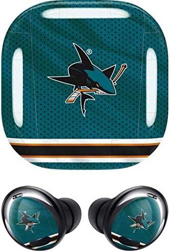 Skinit Decal Audio Skin Compatible with Samsung Galaxy Buds Pro - Officially Licensed NHL San Jose Sharks Home Jersey Design in Saudi Arabia
