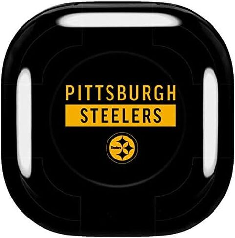 Skinit Decal Audio Skin Compatible with Samsung Galaxy Buds Pro - Officially Licensed NFL Pittsburgh Steelers Black Performance Series Design in Saudi Arabia