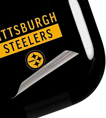Skinit Decal Audio Skin Compatible with Samsung Galaxy Buds Pro - Officially Licensed NFL Pittsburgh Steelers Black Performance Series Design in Saudi Arabia