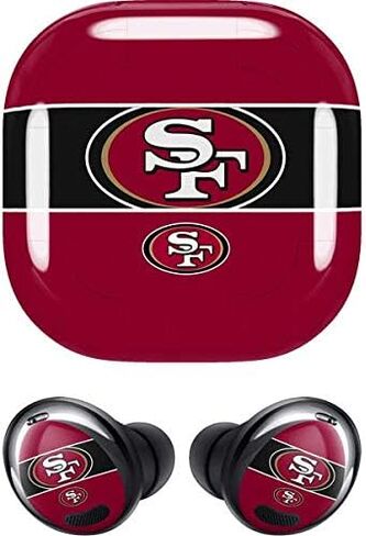 Skinit Decal Audio Skin Compatible with Samsung Galaxy Buds Pro - Officially Licensed NFL San Francisco 49ers Zone Block Design in Saudi Arabia