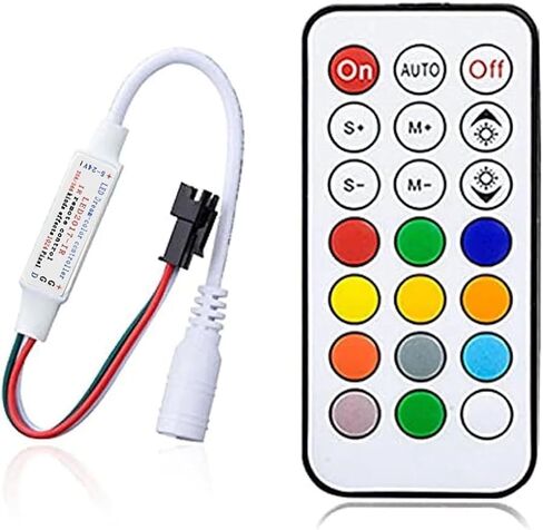 Ruirui Mini DC5-24V 21 Keys 2811 Remote Control RF Controller for WS2811 WS2812B 2811 2812 LED Strip Light in Saudi Arabia