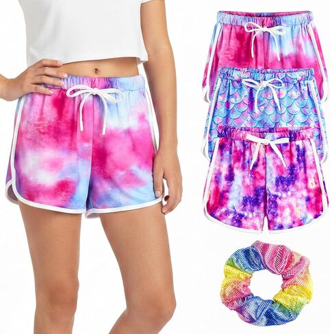 ZukoCert Girls Printed Dolphin Shorts, Kids Athletic Summer Sports Short in Kuwait
