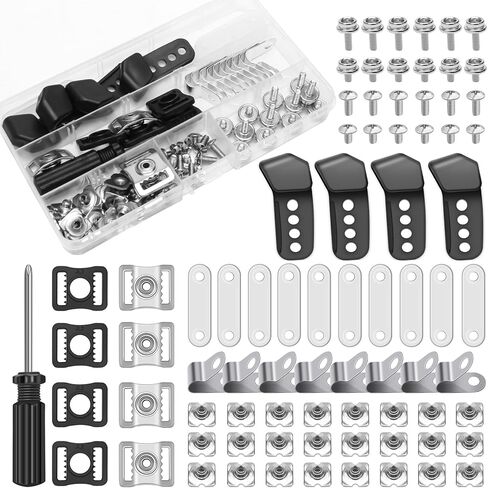 81 Pcs Football Helmet Repair Kit, Coldairsoap Hockey Helmet Replacement Parts Including Visor Clips J Clips Screwdriver Chin Strap Adapter Maintenance Tools for Baseball, Softball Helm in Kuwait