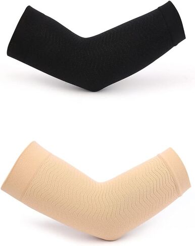 erioctry 2 Pack Slimming Arm Sleeves for Women Elastic Compression Shaper Sleeves Sports Workout Toning in Saudi Arabia