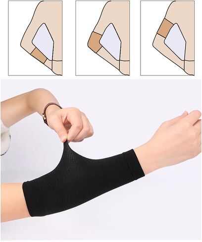 erioctry 2 Pack Slimming Arm Sleeves for Women Elastic Compression Shaper Sleeves Sports Workout Toning in Saudi Arabia