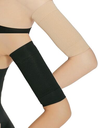 erioctry 2 Pack Slimming Arm Sleeves for Women Elastic Compression Shaper Sleeves Sports Workout Toning in Saudi Arabia