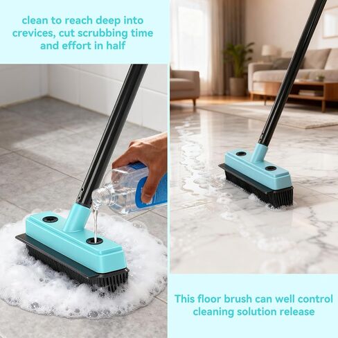 ممسحة أرضية ميشاو برأس دوار 180 درجة، مع مكنسة مطاطية لإزالة شعر الحيوانات الأليفة من السجاد، مكنسة هوائية، لإزالة سجاد الحيوانات الأليفة، أرضية من الخشب الصلب، تنظف الزجاج، الغبار الناعم، الشعر، السائل (أسود) in Kuwait