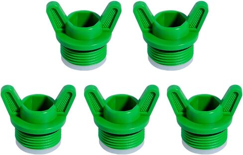 Feelers 1/2" PT Outer Hex Male Threaded PPR Pipe Plug End Cap Garden Hose Water Tubing Stopper Prevent Leakage Choke Fitting, Pack of 5, Green in Kuwait