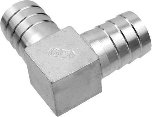 Semetall Hose Barb Fitting 1-1/2" ID,304 Stainless Steel 90 Degree L Shaped Elbow Hose Barb Fittings with Hose Clamps(Pack of 1) in Saudi Arabia