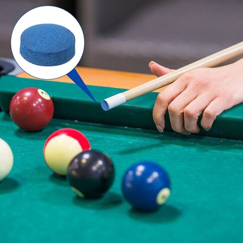 30Pcs Billiard Pool Cue Tips Replacement Kit with Storage Box, 15pcs 12mm Pool Stick Tips 15pcs 13mm Pool Stick Tips Blue Cue Tips for Pool Cues and Snooker in Saudi Arabia
