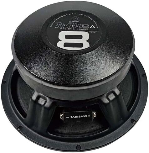Massive Audio MM8A 8" Mid-Range Speaker | 300W Max, 150W RMS, 4 Ohm, Aluminum Basket, High Efficiency Pro Audio Speaker for Car, Motorcycle & UTV Sound Systems in Kuwait