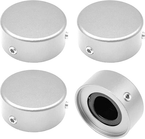 Guitar Effect Footswitch Topper, 4-Pack, Multiple Colors, Non-Slip Comfort Cap (Silver) in Saudi Arabia