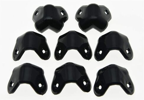 Dopro 8pcs Plastic Black Two Hole Guitar AMP Amplifier Cabinet Corners Speaker Corner in Saudi Arabia