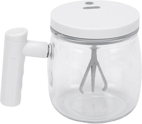 Zerodis Electric Mixing Coffee Mug Thickened Glass with Automatic Stirring 400ml Capacity for Home and Office in Kuwait