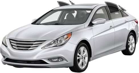 Precut Windows Tint Film All Sides Cars Sun Blocking Protection Privacy Anti Shatter Glass 2 Ply Film Any Tint Shade kit for Hyundai Sonata 2011-2014 in Kuwait
