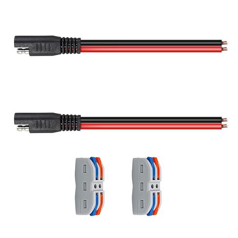 SAE Extension Cable, 6FT / 14AWG with 3PCS 10A Fuse, SAE to SAE Extension Cord for Battery Charger, Easy Connection to Motorcycle, Cars, ATVs in Saudi Arabia