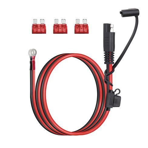 SAE Extension Cable, 6FT / 14AWG with 3PCS 10A Fuse, SAE to SAE Extension Cord for Battery Charger, Easy Connection to Motorcycle, Cars, ATVs in Saudi Arabia