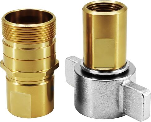 1" NPT Wet-Line Wing Nut Hydraulic Quick Disconnect Coupler/Coupling Set, Heavy-Duty Brass for Industrial Hydraulic Systems in Saudi Arabia