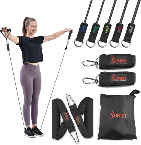 Sunny Health & Fitness Resistance Band Strength Training Tube Set - NO. 089-COMBO in Kuwait