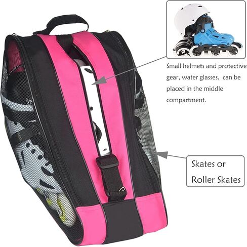 Unisex Ice Skate Bag with Adjustable Shoulder Strap - Breathable Oxford Cloth Skating Shoes Storage Bag in Saudi Arabia