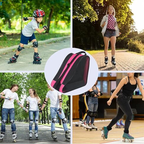 Unisex Ice Skate Bag with Adjustable Shoulder Strap - Breathable Oxford Cloth Skating Shoes Storage Bag in Saudi Arabia