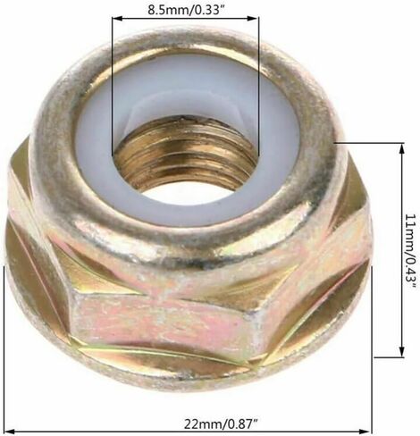 2pcs M10x1 25 Left Hand Thread Nuts Compatible with Lawn Mowers and Trimming Tools in Saudi Arabia
