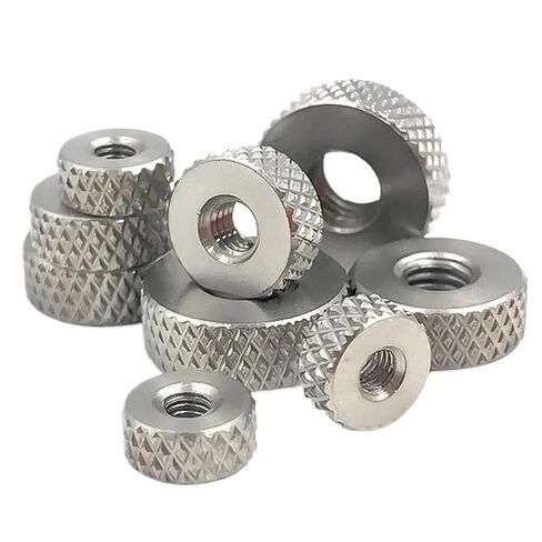 M3 M4 M5 M6 M8 M10 M12 304 Stainless Steel Flat Knurled Nut Enlarged Flat Head Mesh Knurling Adjusting Hand Nut(M10 x 20 x 5 (2Pcs)) in Saudi Arabia