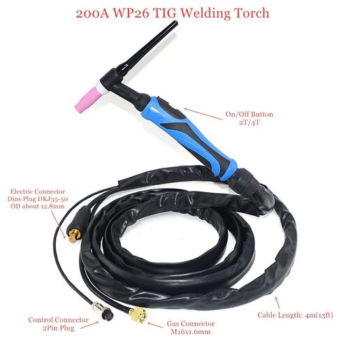 Torch WP26 4m 13ft GTAW Gas Tungsten Arc Welding Gun WP-26 Argon Air Cooled TIG tig Welding Accessories in Saudi Arabia