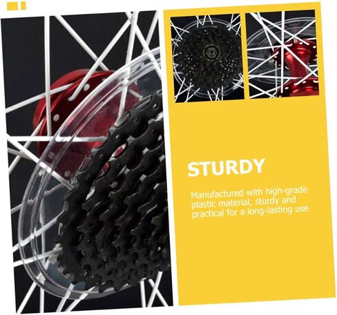 Toyvian 2Pcs Transparent Flywheel Cover Lightweight Rear Hub Protector for Road Bike Gear Plate Dirt Flywheel Guard Easy to Clean Durable Design for Mountain Racing in Saudi Arabia