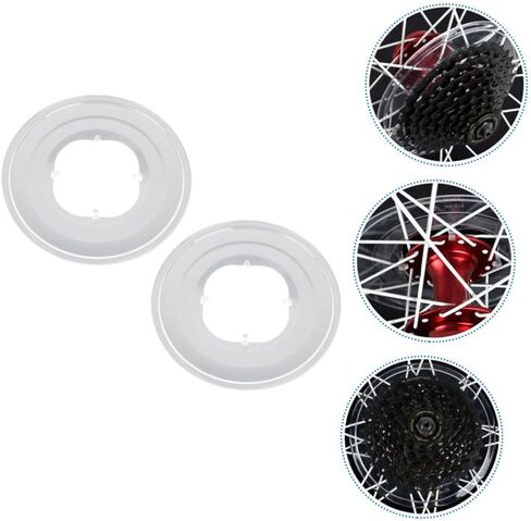 Toyvian 2Pcs Transparent Flywheel Cover Lightweight Rear Hub Protector for Road Bike Gear Plate Dirt Flywheel Guard Easy to Clean Durable Design for Mountain Racing in Saudi Arabia