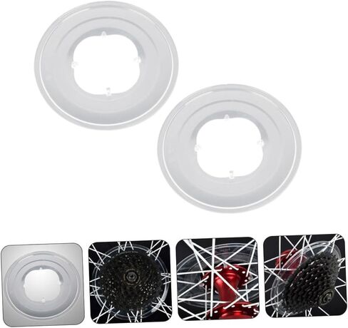 Toyvian 2Pcs Transparent Flywheel Cover Lightweight Rear Hub Protector for Road Bike Gear Plate Dirt Flywheel Guard Easy to Clean Durable Design for Mountain Racing in Saudi Arabia