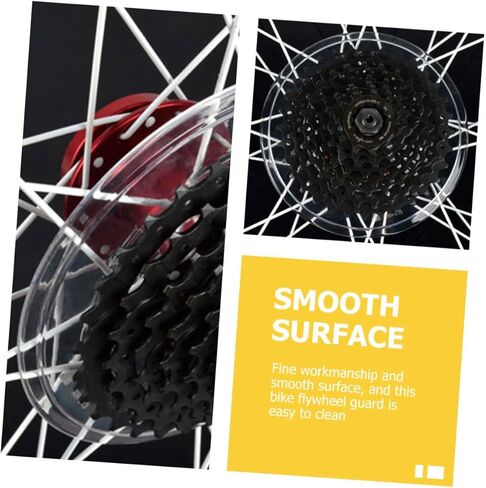 Toyvian 2Pcs Transparent Flywheel Cover Lightweight Rear Hub Protector for Road Bike Gear Plate Dirt Flywheel Guard Easy to Clean Durable Design for Mountain Racing in Saudi Arabia