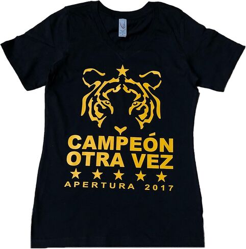 Tigres UANL Women's 2017 Campeon Otra Vez Apertura Champions T Shirt (XL, Black) in Saudi Arabia