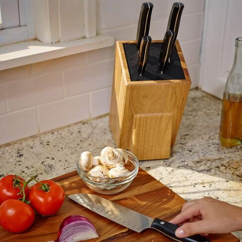 Dice Knife Block, Light Oak Woodgrain in Saudi Arabia