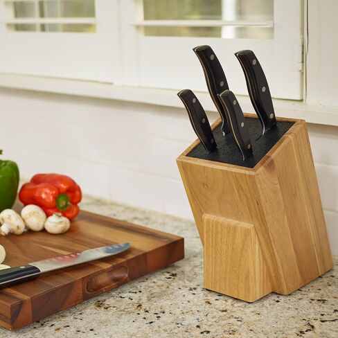 Dice Knife Block, Light Oak Woodgrain in Saudi Arabia