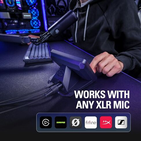 Elgato XLR Dock MK.2 – Audio Interface Accessory for Stream Deck +, 80dB Gain, Phantom Power, Clipguard, Onboard Effects, USB-C, Works with Any XLR Mic in Saudi Arabia