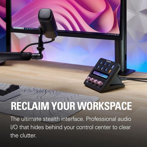 Elgato XLR Dock MK.2 – Audio Interface Accessory for Stream Deck +, 80dB Gain, Phantom Power, Clipguard, Onboard Effects, USB-C, Works with Any XLR Mic in Saudi Arabia
