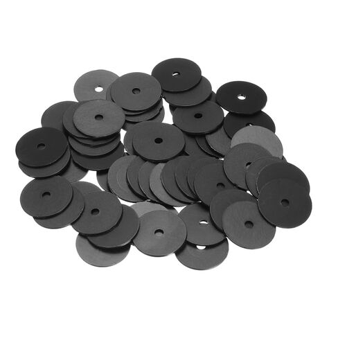 PATIKIL M10 Nylon Flat Washer, 24 Pcs 10mm ID 25mm OD 2mm Thick Plastic Sealing Gasket Spacer for Fasten Screws Flanges Faucet Pipe Valves, Black in Saudi Arabia