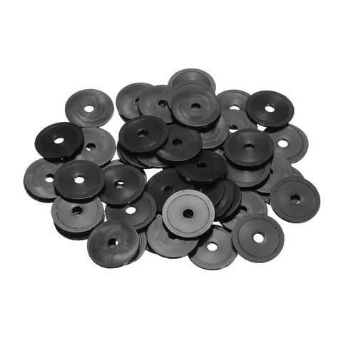 PATIKIL M10 Nylon Flat Washer, 24 Pcs 10mm ID 25mm OD 2mm Thick Plastic Sealing Gasket Spacer for Fasten Screws Flanges Faucet Pipe Valves, Black in Saudi Arabia