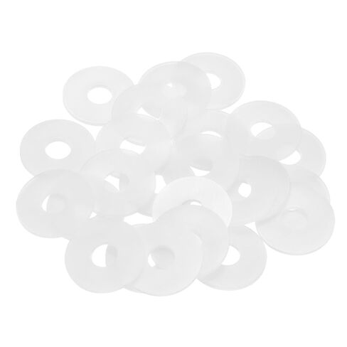PATIKIL M10 Nylon Flat Washer, 24 Pcs 10mm ID 25mm OD 2mm Thick Plastic Sealing Gasket Spacer for Fasten Screws Flanges Faucet Pipe Valves, Black in Saudi Arabia